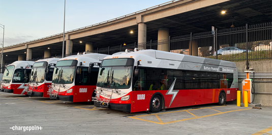 Ebuses charging with ChargePoint solutions
